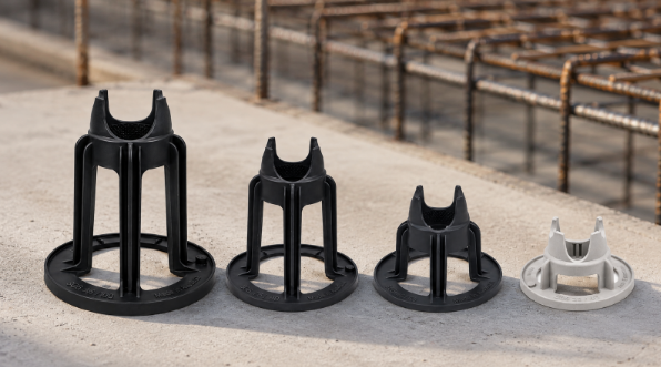 Plastic bar chair supporting reinforcing bar