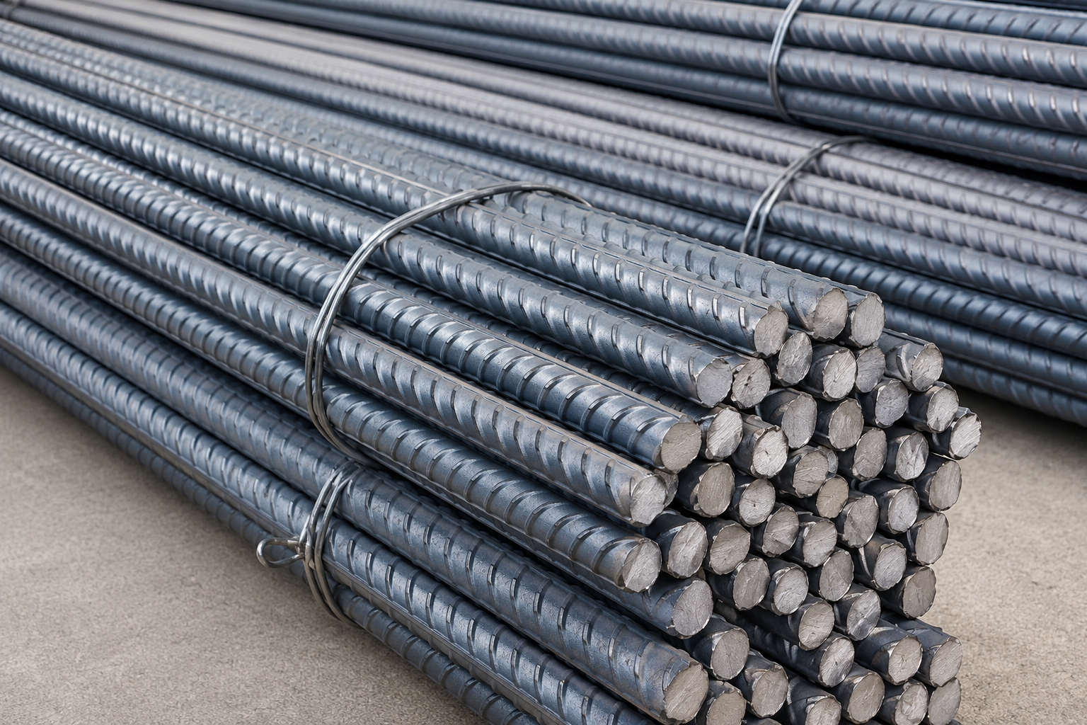 Bundled reinforcing bar shown end-on